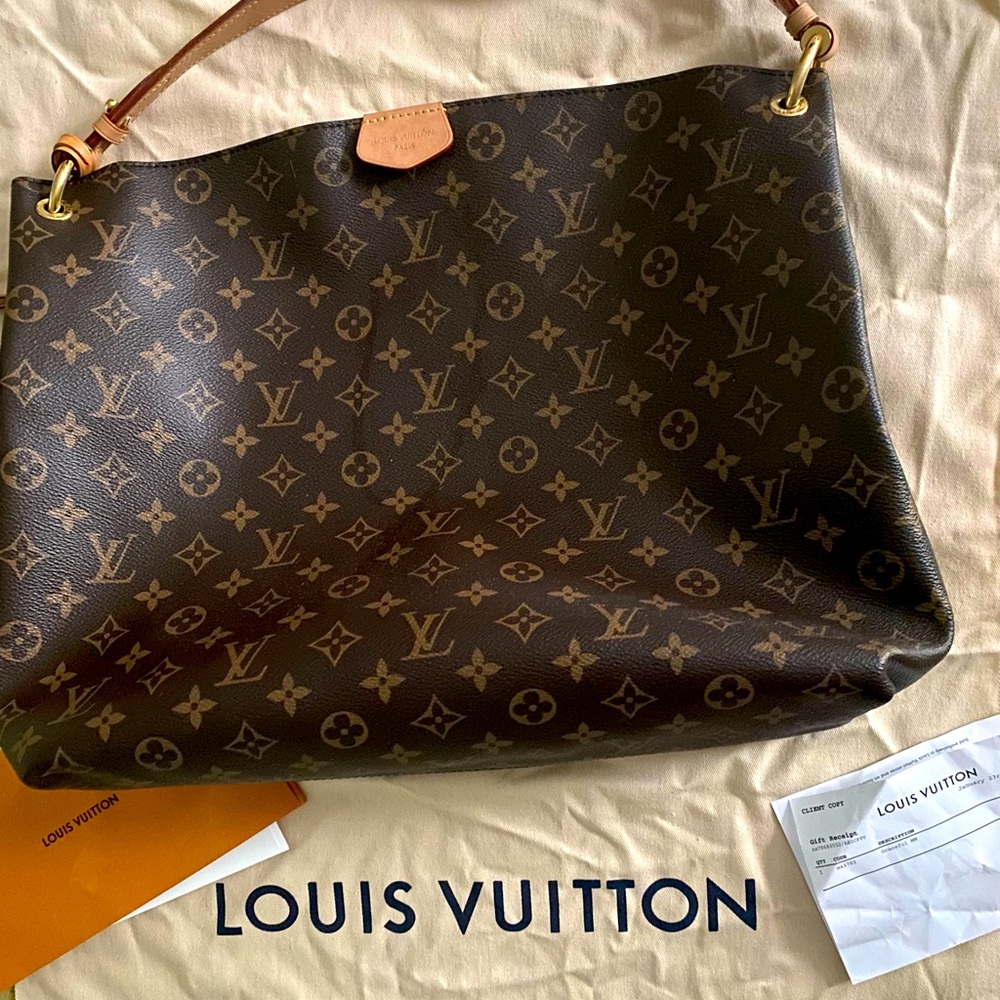 Sold!Louis Vuitton Graceful MM Monogram Pivoine purse with dust bag- authentic